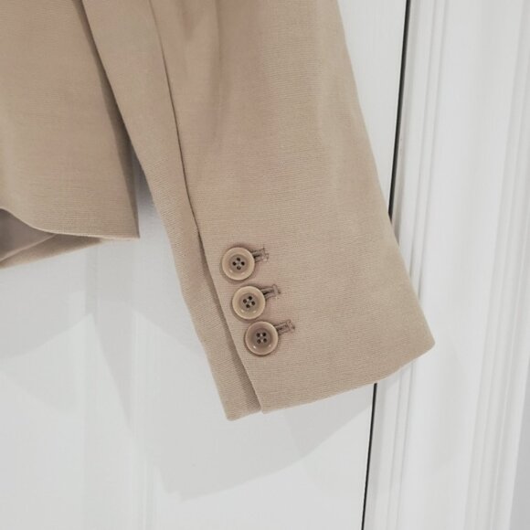 NWT TALBOTS Camel Curved Stand Collar Blazer - Picture 9 of 10